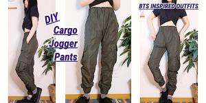 DIY Cargo Jogger Pants / BTS Inspired Outfits / MEN'S CLOTHES / ファッション / 옷만들기 / COSTURAㅣmadebyaya