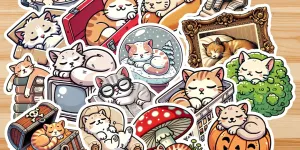 CATS TAKING NAPS Stickers - Etsy