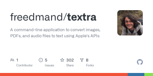 GitHub - freedmand/textra: A command-line application to convert images, PDFs, and audio files to text using Apple's APIs