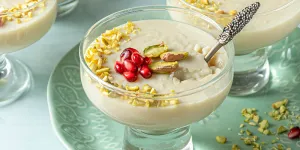 Mahalabia / crème dessert au lait (végétalien, vegan)