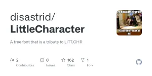 GitHub - disastrid/LittleCharacter: A free font that is a tribute to LITT.CHR