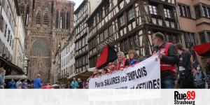 Un millier de personnes à Strasbourg contre les réformes des retraites et de l'assurance chômage