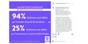 Discrimination algorithmique : la Fondation des femmes porte plainte contre Facebook - Next