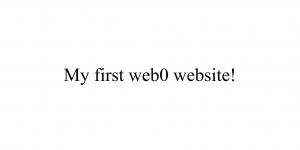My first web0 website!
