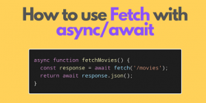 How to Use Fetch with async/await