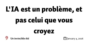 L'IA est un problème, et pas celui que vous croyez