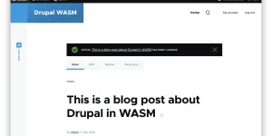 Running Drupal on the Edge with WebAssembly