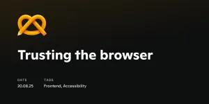 Trusting the browser · Medienbäcker Thomas Günther