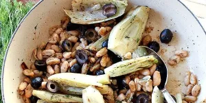 Haricots blancs au fenouil et olive