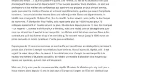 On meurt dans mon université.