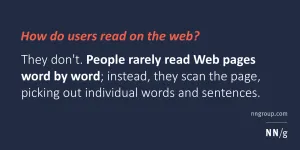 How Users Read on the Web