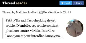 Anonymat, pseudonymat - Thread by @GendAudibert