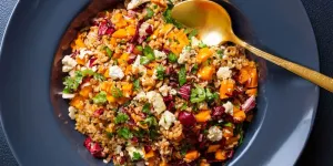 Salade d’épeautre, courge et bleu