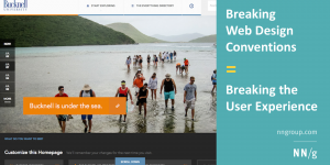Breaking Web Design Conventions = Breaking the User Experience