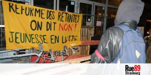 Contre la réforme des retraites, une quarantaine d'étudiants bloquent un bâtiment de l'Université