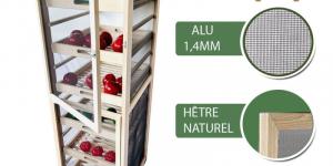 ▷  Grand Garde-manger légumier en hêtre poignée tiroirs Bois au meilleur prix -  Légumiers