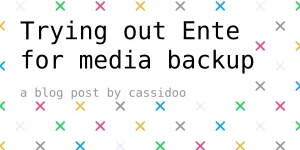 Trying out Ente for media backup