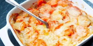 Gratin de patate douce et navet