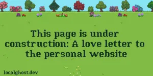 This page is under construction - localghost