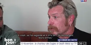 Attentats du 13 novembre : dix ans après, le leader des Eagles of Death Metal fond en larmes dans "Bonjour" sur TF1