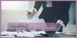 Affectation du résultat et renseignements divers : le tableau 2058-C