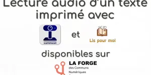 Lecture audio d'un texte imprimé avec ScanneMaCam et LisPourMoi