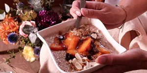Porridge Vegan Pêches & Cannelle Hyper Crémeux