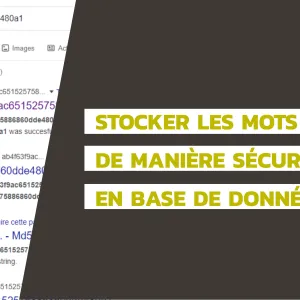 Comment stocker les mots de passe en base de données