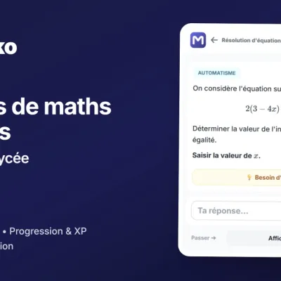 Matiko : des exercices de maths corrigés, gratuits et sans inscription, de la 5e à la terminale