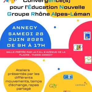 Premières rencontres Convergence(s) pour l’éducation nouvelle Rhône-Alpes-Léman