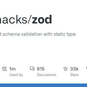 TypeScript-first schema validation with static type inference