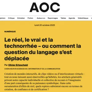 Le réel, le vrai et la technorrhée. Comment la question du langage s’est déplacée.