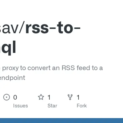 GitHub - kudasav/rss-to-graphql: A microservice proxy to convert an RSS feed to a GraphQL API endpoint