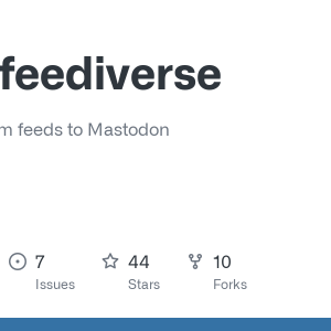 GitHub - edsu/feediverse: Send RSS/Atom feeds to Mastodon