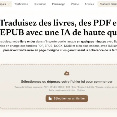 BookTranslator : traduire un livre ou un PDF entier avec l’IA, en conservant la mise en page