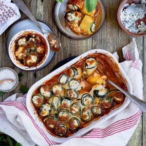 Roulés de Courgettes aux 3 Fromages
