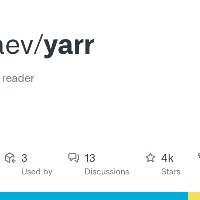 GitHub - nkanaev/yarr: yet another rss reader