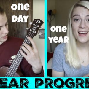 My ukulele progress after 1 year!