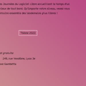 [Agenda] Rdv aux JDLL le samedi 1ᵉʳ avril