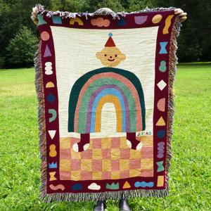 Rainbow Friend Woven Blanket
