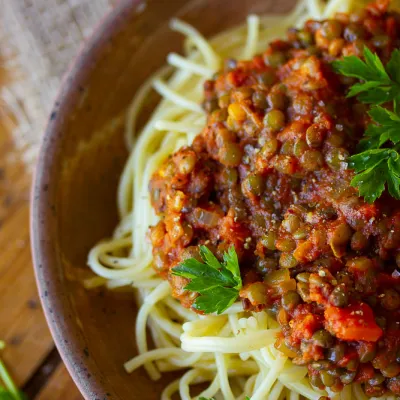 Recette de bolognaise sans viande : la bolognaise de lentilles