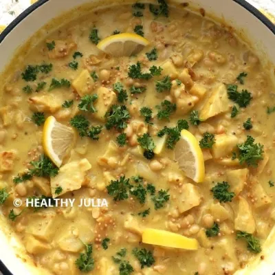CURRY DE CÉLERI ET HARICOTS BLANCS #VEGAN