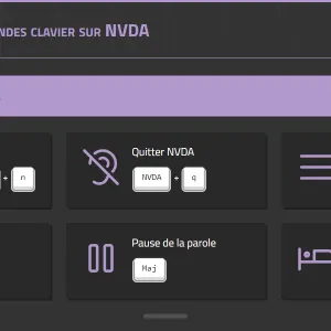 Fiche mémo des commandes clavier sur NVDA
