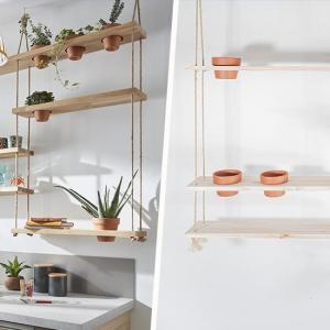 Tuto : Fabriquez une étagère suspendue dans votre cuisine pour faire pousser plantes aromatiques