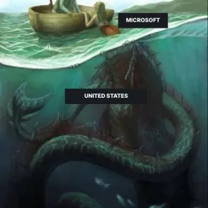 Microsoft "data stays in Europe : no" via Sebastian Kübeck (@skuebeck@graz.social)