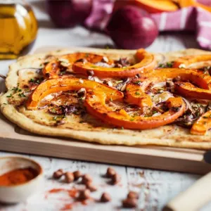 Flammekueche (tarte flambée) à la butternut