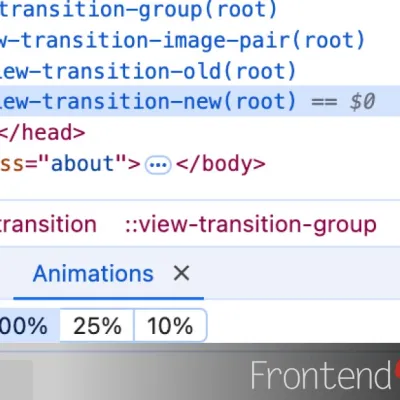 Same Page View Transition Examples