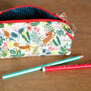 Tuto trousse école carrée ou rectangulaire avec doublure | LOUISE