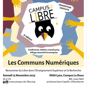 L'April présente avec un stand au Campus du Libre samedi 15 novembre 2025 à Lyon