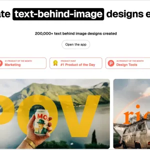 Text Behind Image. Un outil hyper simple pour intégrer du texte derrière vos images